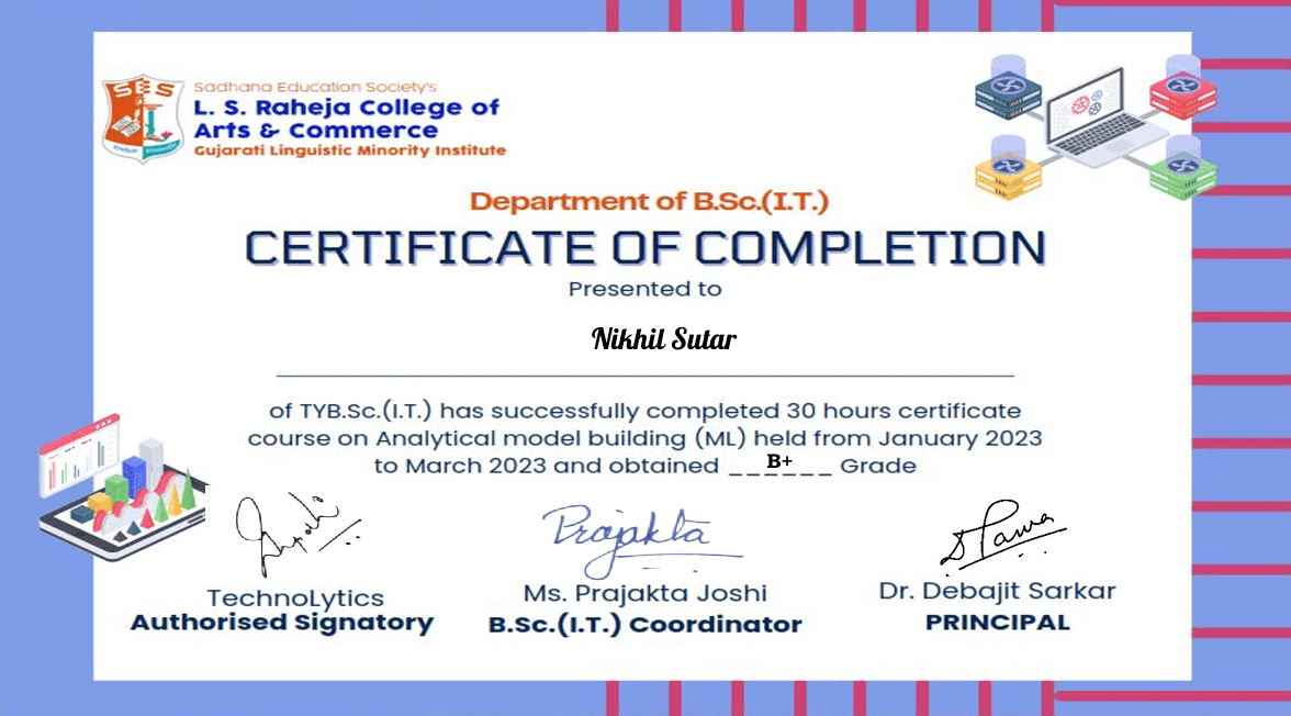 Analytical Model Building (Machine Learning)